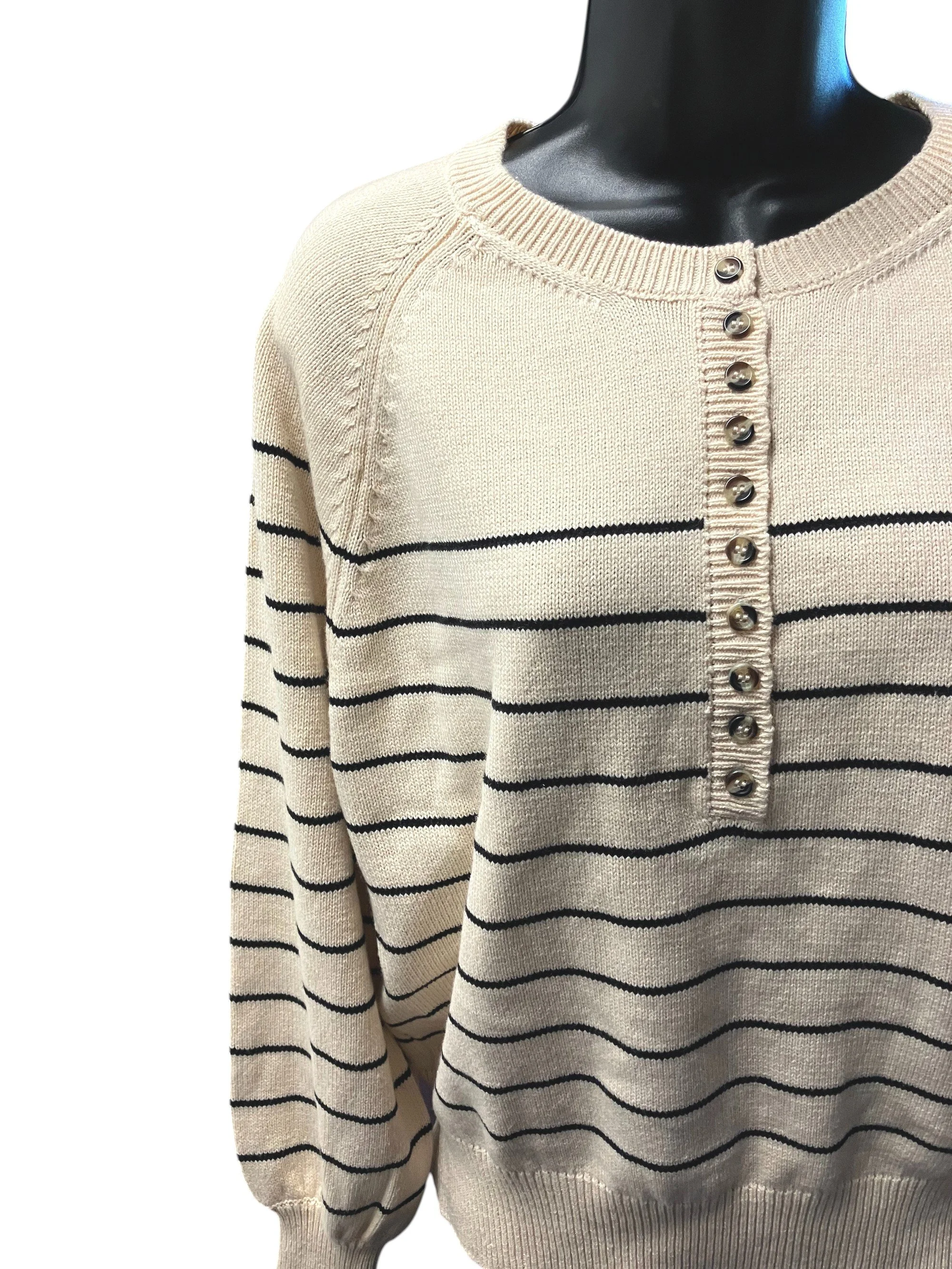 La Maille Sezane Striped Scoop Neck Sweater, Size S — Mercer